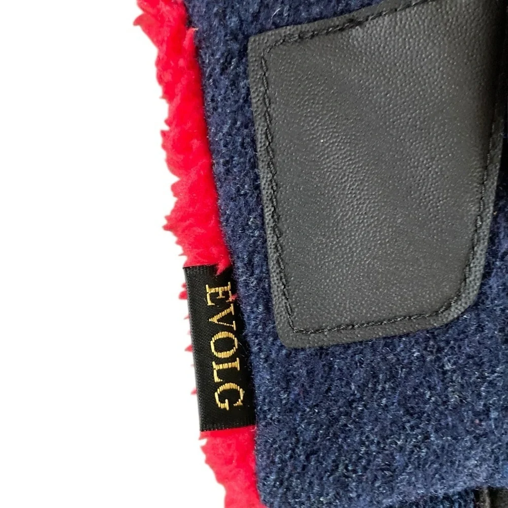 EVOLG  Moco Fleece Tech Gloves NWT Wool Blend Red Rouge Navy Blue